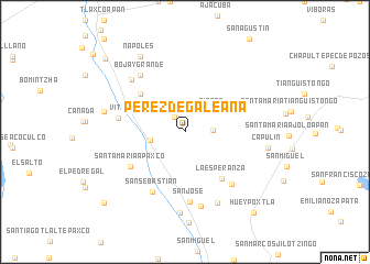 map of Pérez de Galeana