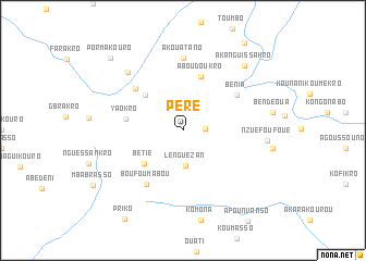 map of Péré