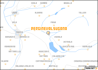 map of Pergine Valsugana