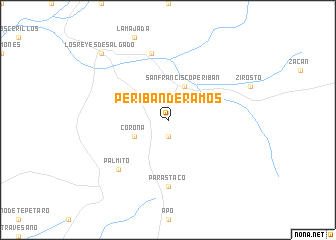map of Peribán de Ramos