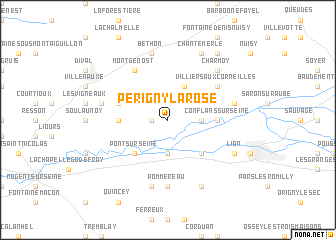 map of Périgny-la-Rose