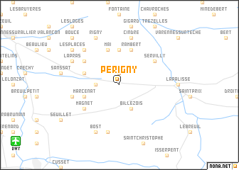 map of Périgny