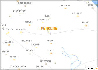 map of Pērkone