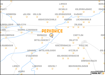 map of Perkowice