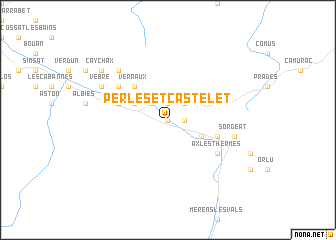 map of Perles-et-Castelet