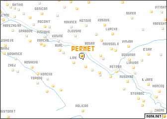 map of Përmet