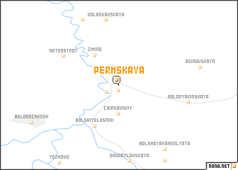 map of Permskaya