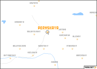 map of Permskaya