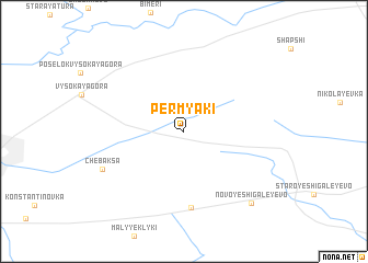 map of Permyaki