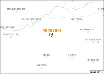 map of Permyaki