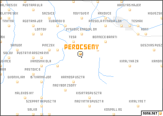 map of Perőcsény