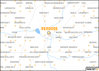 map of Péronne