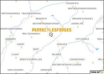 map of Perrecy-les-Forges