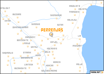 map of Përrenjas