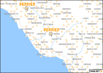 map of Perrier