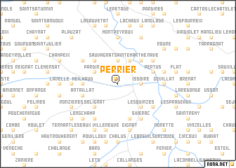 map of Perrier