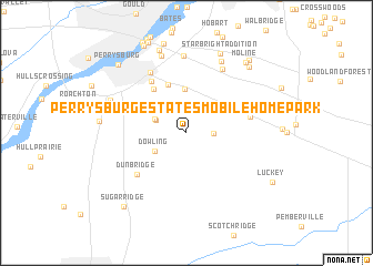 map of Perrysburg Estates Mobile Home Park