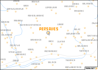 map of Peršaves