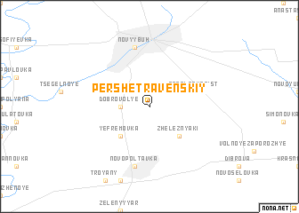 map of Pershetravenskiy