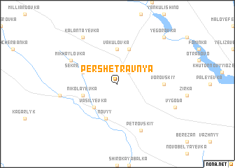 map of Pershe Travnya