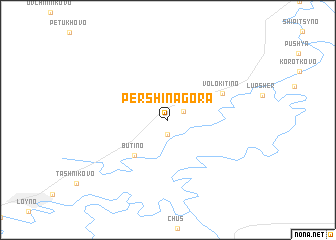 map of Pershina Gora