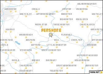 map of Pershore