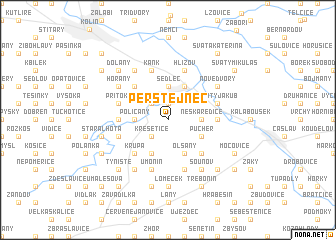 map of Perštejnec