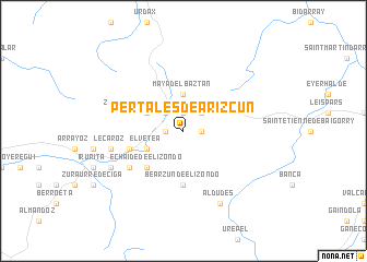 map of Pertales de Arizcun