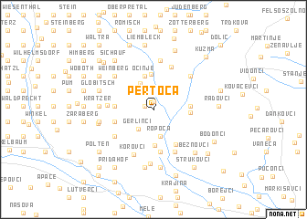 map of Pertoča