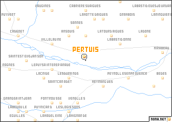 map of Pertuis