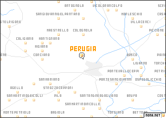 map of Perugia