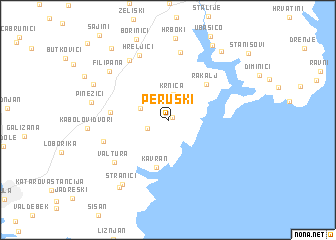 map of Peruški