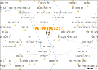 map of Pervátpuszta