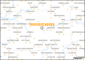 map of Pervenchères