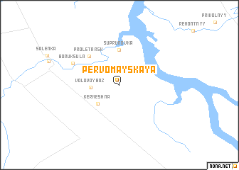map of Pervomayskaya