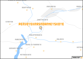 map of Pervoye Krasnoarmeyskoye