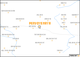 map of Pervoye Maya