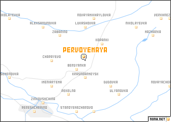 map of Pervoye Maya