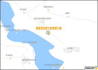 map of Pervoye Maya