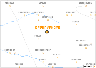 map of Pervoye Maya