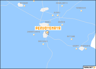 map of Pervoye Maya