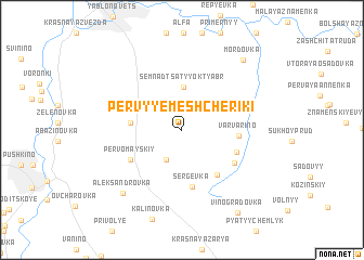 map of Pervyye Meshcheriki