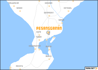 map of Pesanggaran