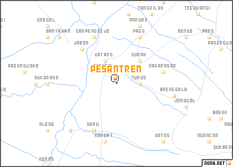 map of Pesantren