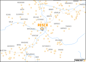 map of Pešca