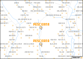 map of Pesceana
