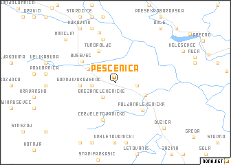 map of Peščenica