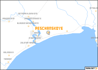 map of Peschanskoye