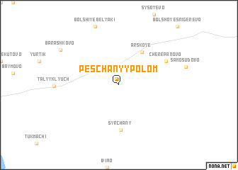 map of Peschanyy Polom