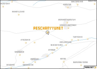 map of Peschanyy Umët